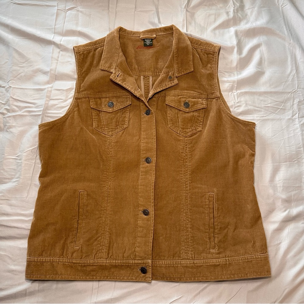 Y2K Eddie Bauer Corduroy Vest Tall XL